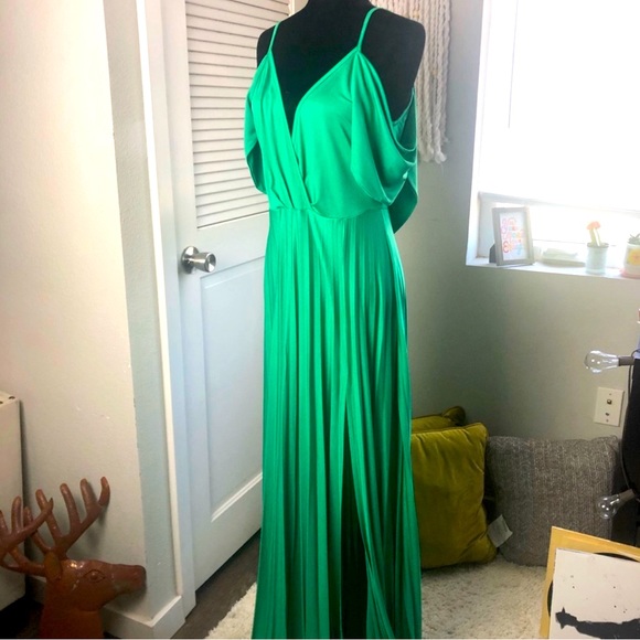 ASOS Dresses & Skirts - Green Maxi Dress with Thigh Split